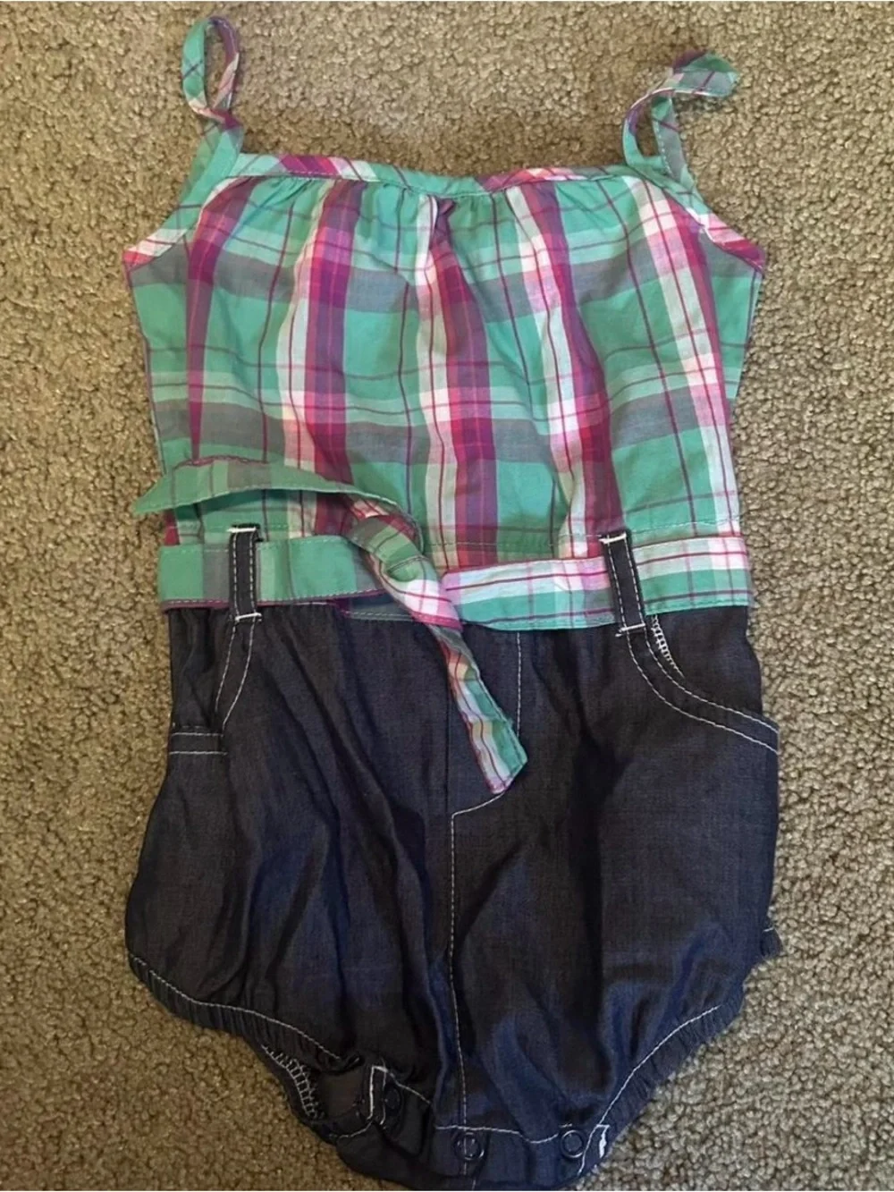 Polo plaid baby romper size 18 months